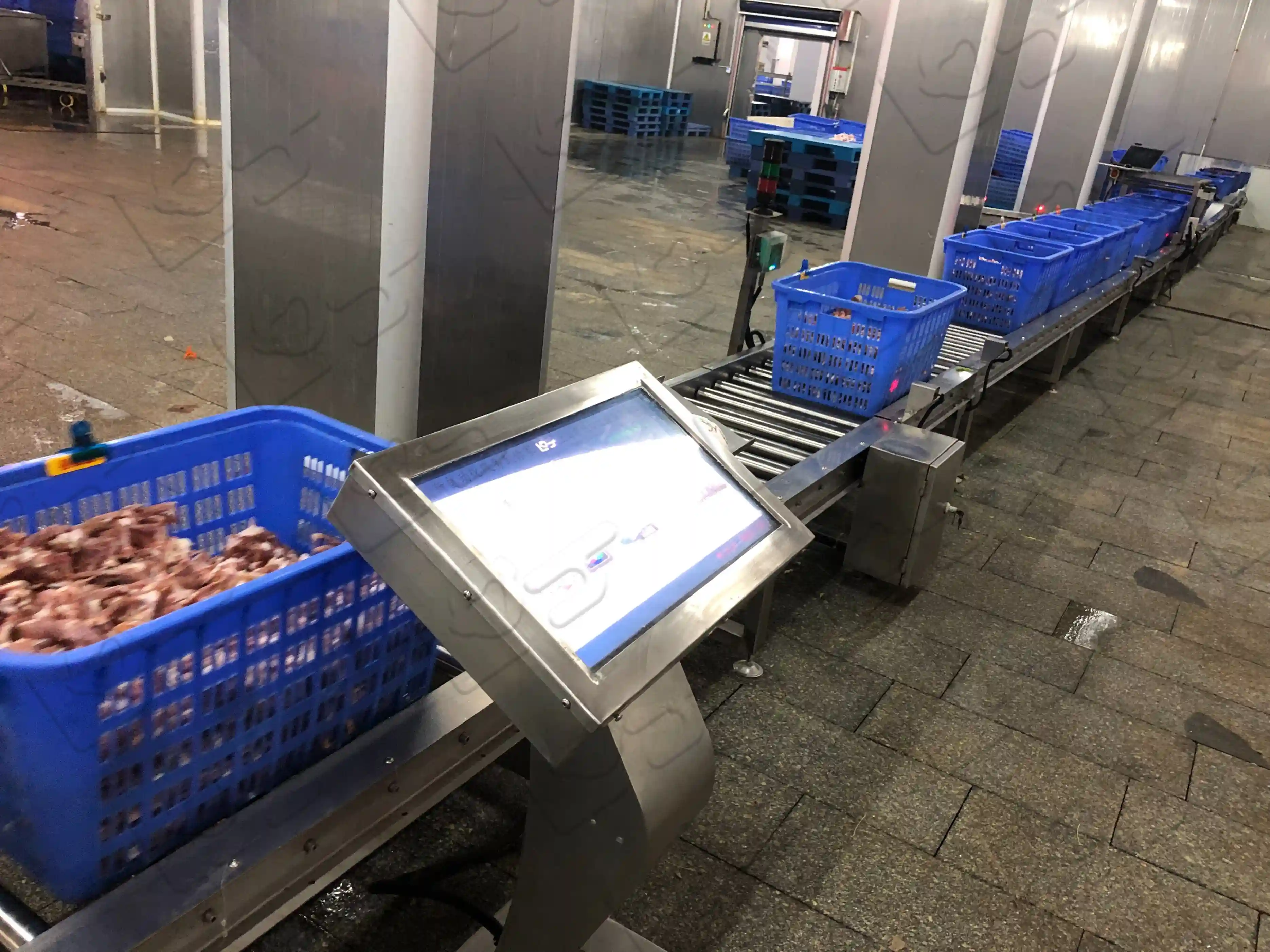 食品加工中的分拣称重机应用