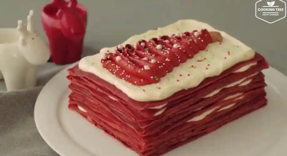 蛋糕界性感女神｜网红爆款红丝绒乳酪千层蛋糕，在家5步就能做出