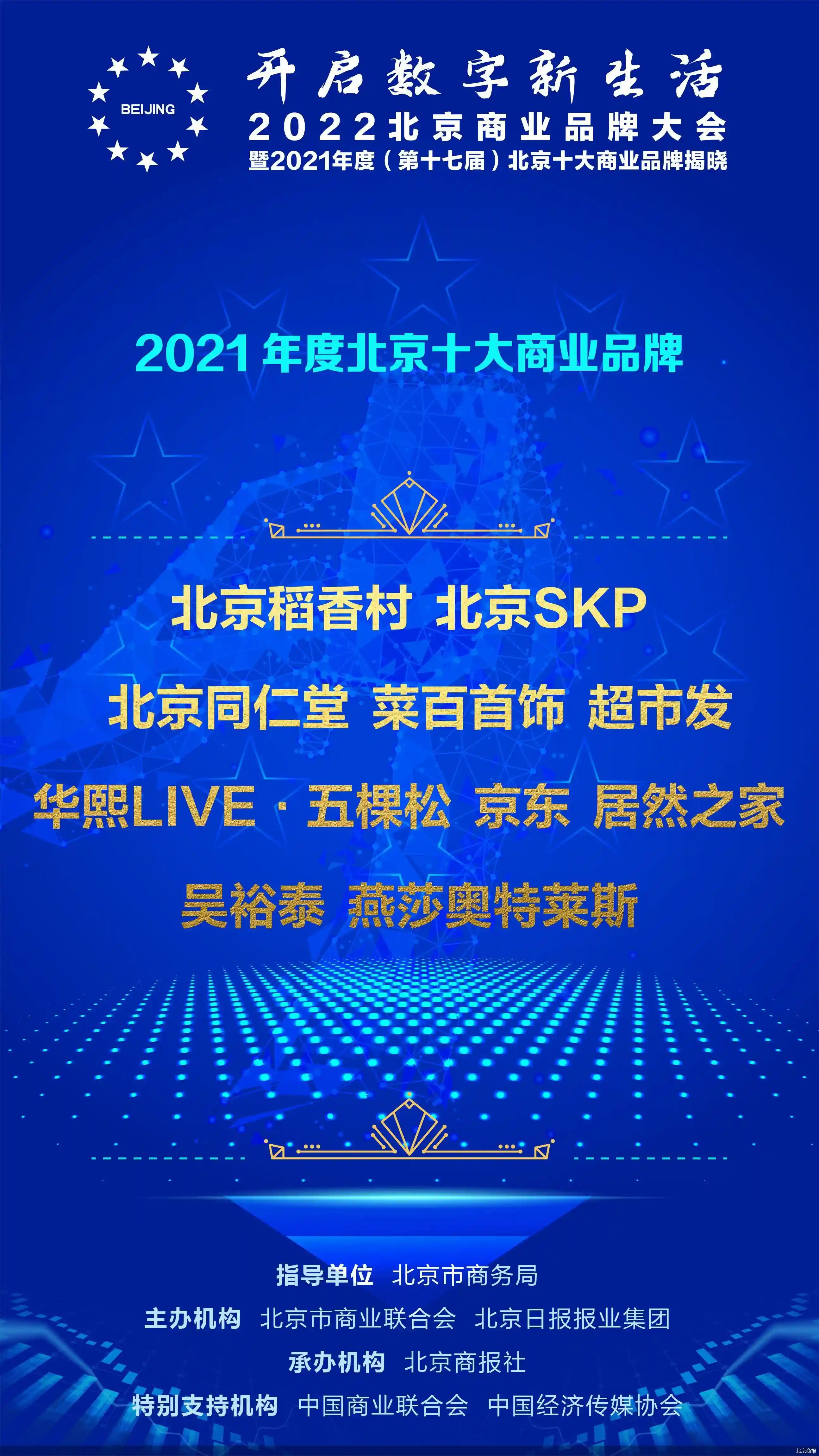 年度重磅奖项“北京十大商业品牌”出炉！实体商家占比过半