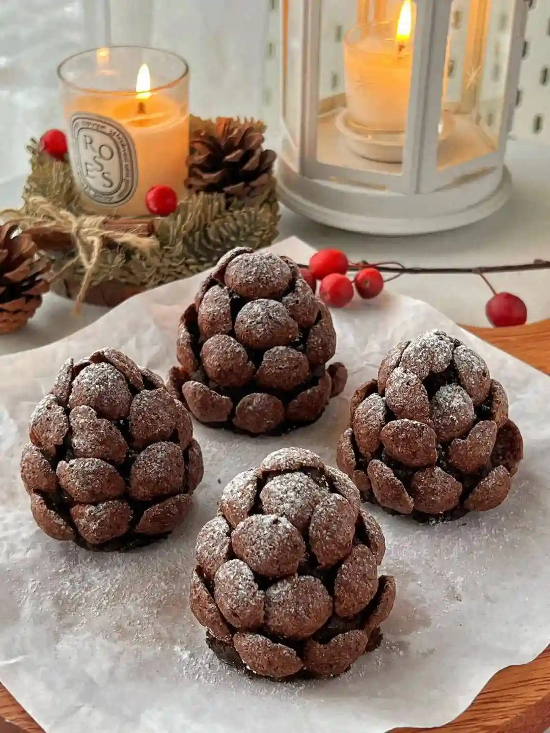 圣诞节系列 | 教程分享—布朗尼圣诞松果塔