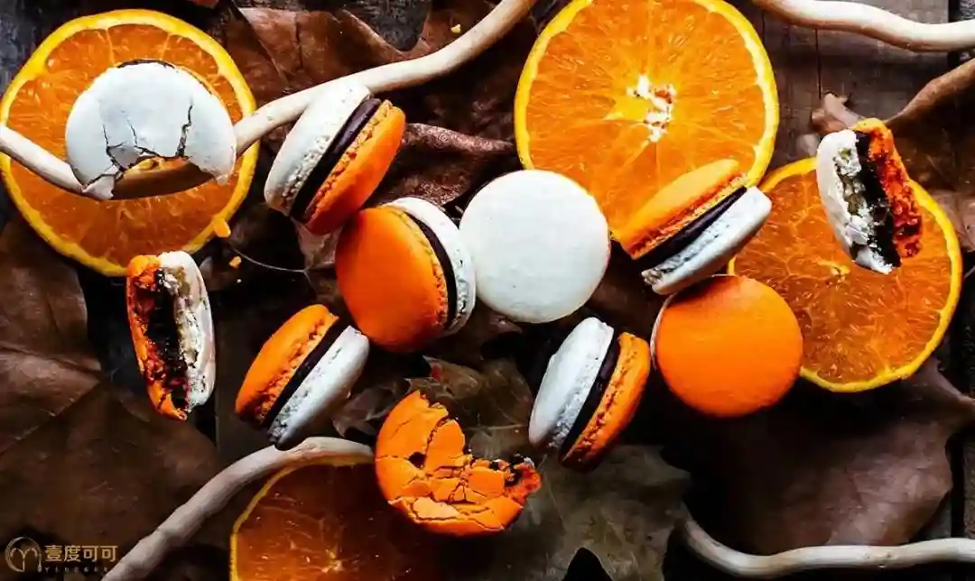 刷爆INS小红书的橙姜马卡龙配巧克力君度甘纳许制作教程来喽